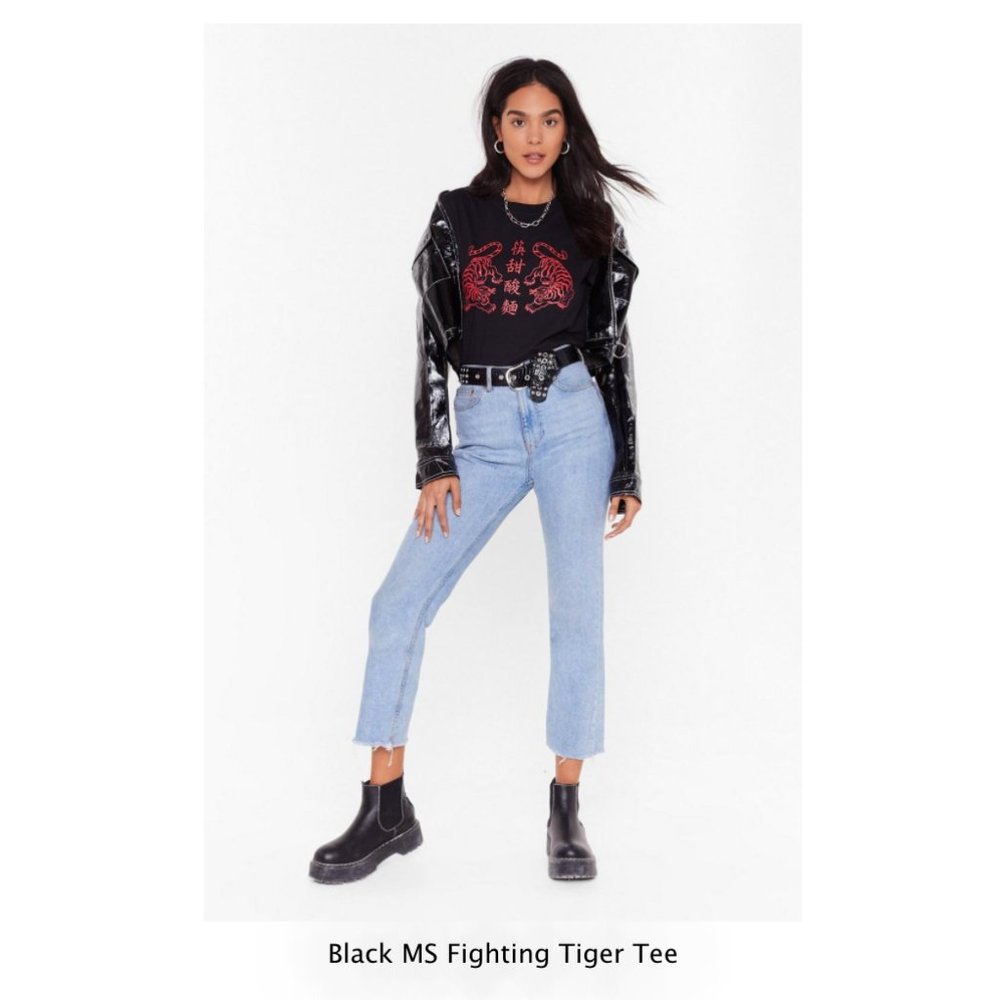 Black MS Fighting Tiger Tee